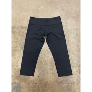 Lululemon Leggings Womens 8 Black Capri Cropped Yoga Athletic Run Gym Workout